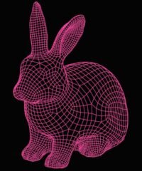 3D illusion led lamp Rabbit