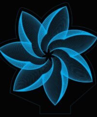3D illusion led lamp flower