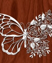 Butterfly with flowers