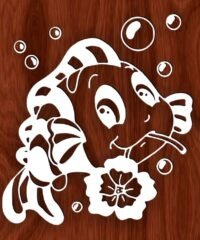 Fish with flower