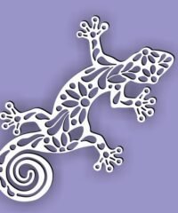 Gecko with flower