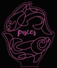 Illusion led lamp Pisces zodiac