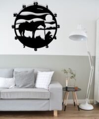Cowboy Wall Clock Western Horse Clock