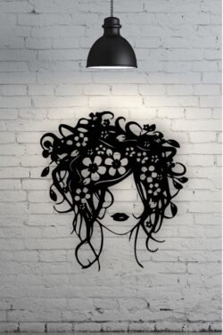 Girl with flowers in hair Girl with flowers in hair