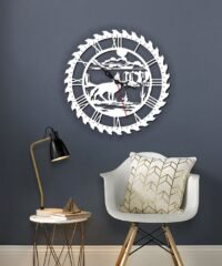 Wolf wall clock