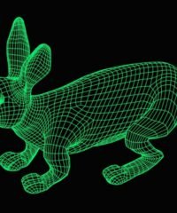 3D illusion led lamp rabbit