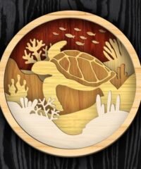 3D layered sea turtle