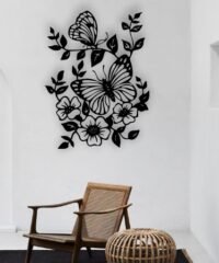 Butterflies with flowers