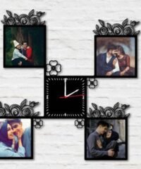 Clock with photo frame