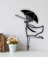 Girl with an umbrella wall decor