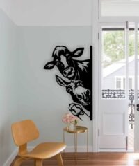 Peeking farm animals