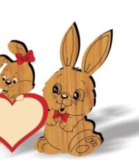 Rabbit family photo frame