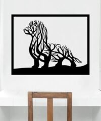 Dog tree wall art