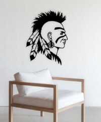 Indian face wall decor