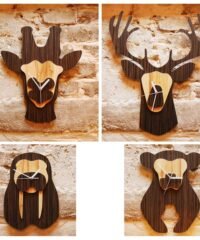 Animal Heads Shaped Wall Clocks