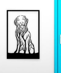 Dog tree wall art