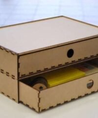 Organized box with two compartments