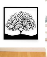 Peacock tree wall art