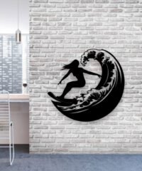 Surf girl wall decor