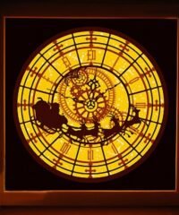 Christmas clock light box