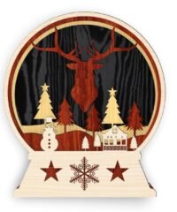 3D layerd snow Christmas globe