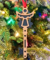 Hanging Pendant Layered Angel Key