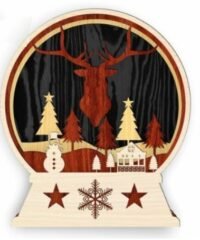 3D layerd snow Christmas globe