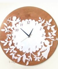 Cupid Wall Clock Flowers Angels