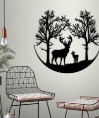 Deers and tree