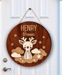 Deer door sign