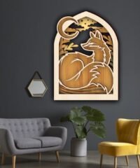 Layered fox and moon