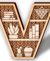 Letter V shelf
