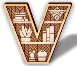 Letter V shelf Letter V shelf