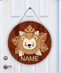 Lion sign door