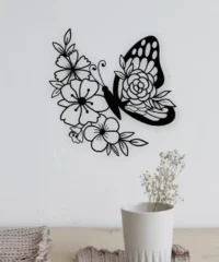 Butterfly and flowers