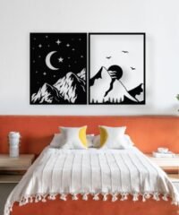 Sun and moon wall decor