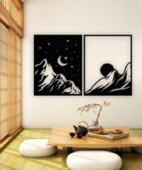 Sun and moon wall decor