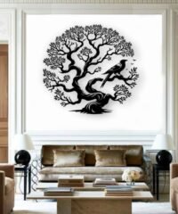 Tree and bird wall decor