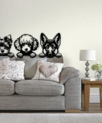 Peeking dog wall decor