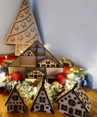 Christmas tree box and Christmas house