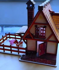 House With Corral For Animals Plywood