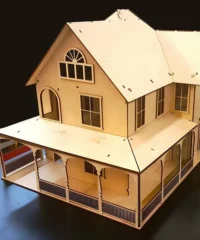 Miniature wooden house model