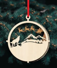 Wolf Christmas ornament Wolf Christmas ornament