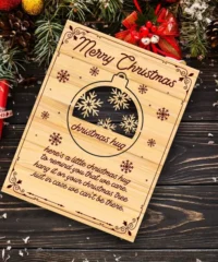 Wooden Christmas Card
