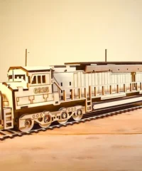 Wooden Train Locomotive - 3d puzzle