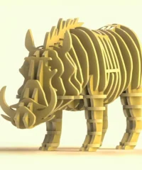 Wooden Wild Boar - 3d puzzle