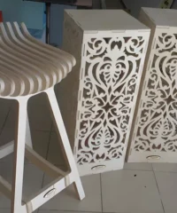 Wooden art tables and chairs