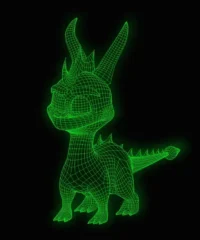 3D illusion led lamp Dragon