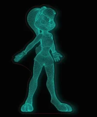 3D illusion led lamp Lola bunny