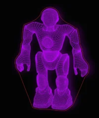 3D illusion led lamp robot